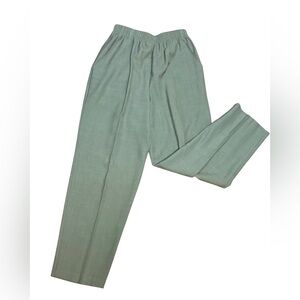 Ship N Shore Vintage Elastic Waist Pants Size 12 Sage Green Minimalist